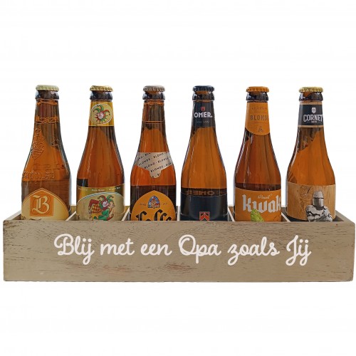 Bierpakket Blond Bier: Blij met een Opa zoals Jij (6 flesjes) -  Kratje