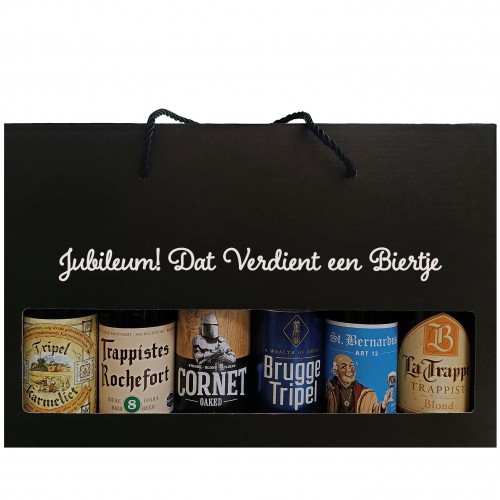 Bierpakket Speciaalbier: Jubileum! Dat Verdient een Biertje (6 flesjes) -  Geschenkdoos