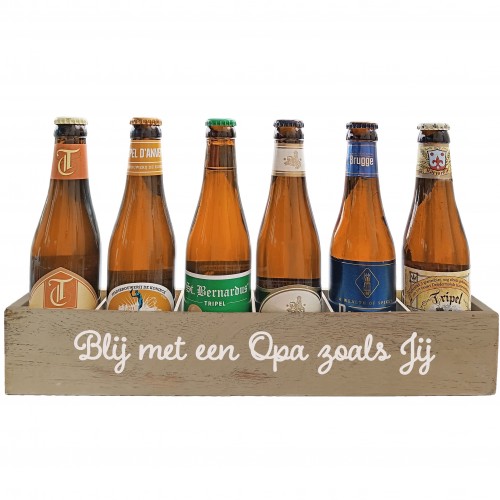 Bierpakket Tripel Bier: Blij met een Opa zoals Jij (6 flesjes) -  Kratje
